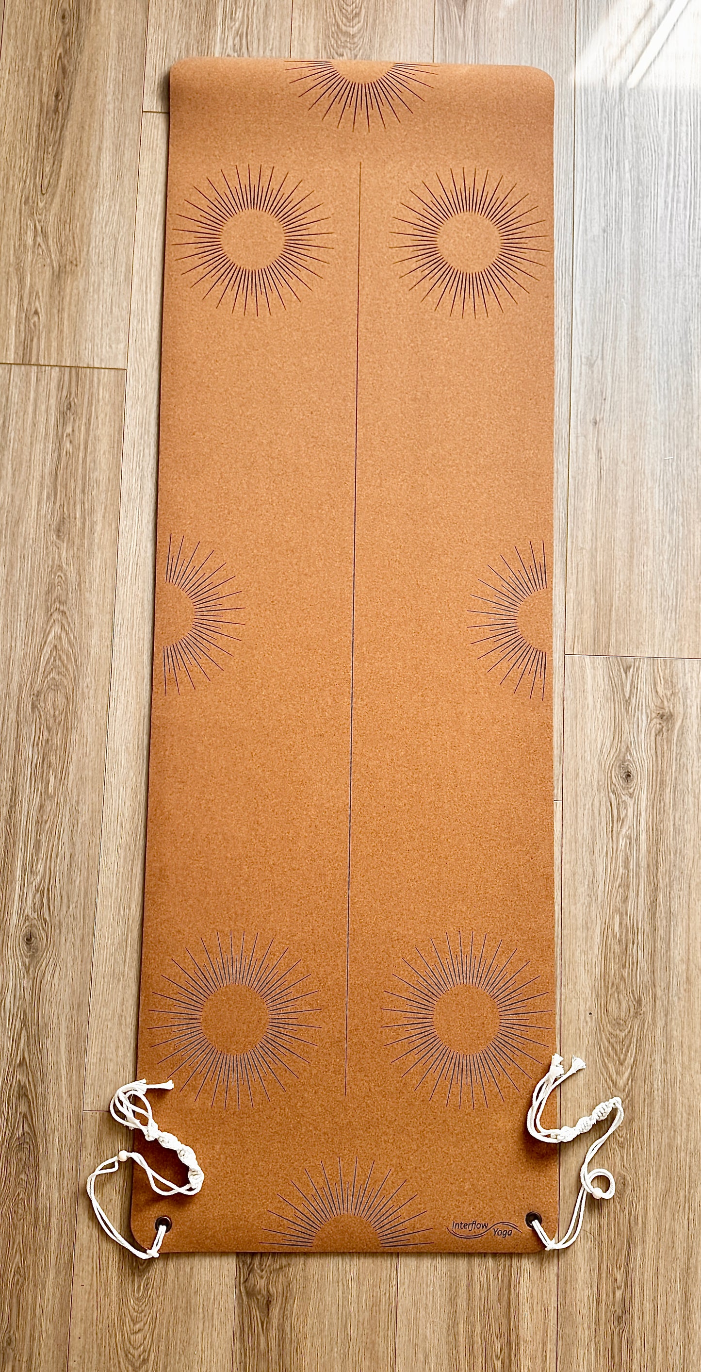 Cork Essential Oil Yoga Mat - Standard Width with Center Line